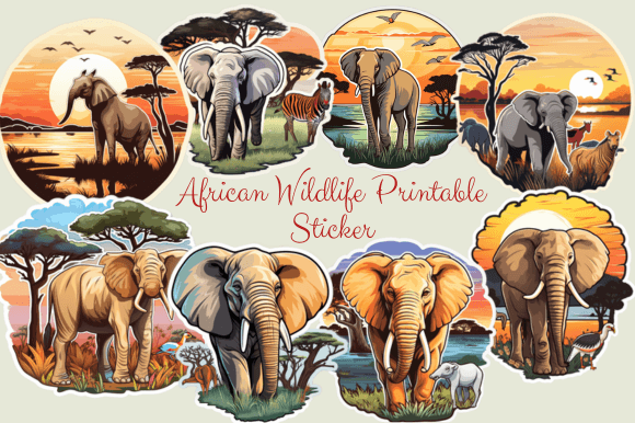 Download African Wildlife Printable Sticker - Printable sticker Collection