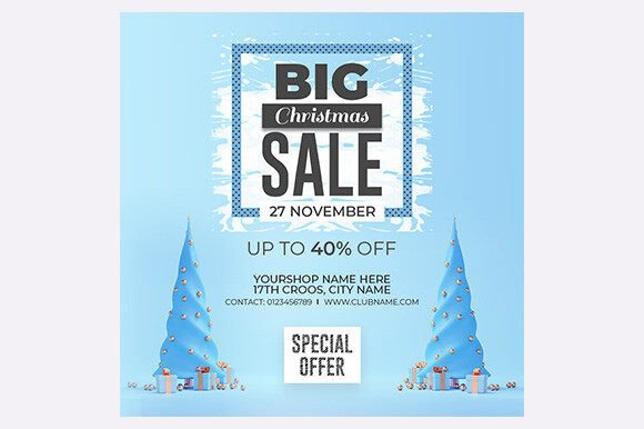 Download Social Media Banner Christmas Template - Christmas template Collection