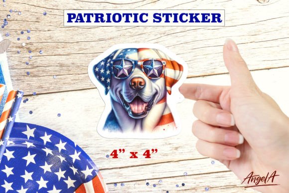 Download Labrador USA Dog Printable Sticker - Printable sticker Collection