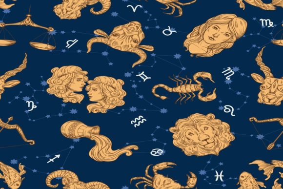 Download Seamless Zodiac Pattern - Zodiac pattern Collection